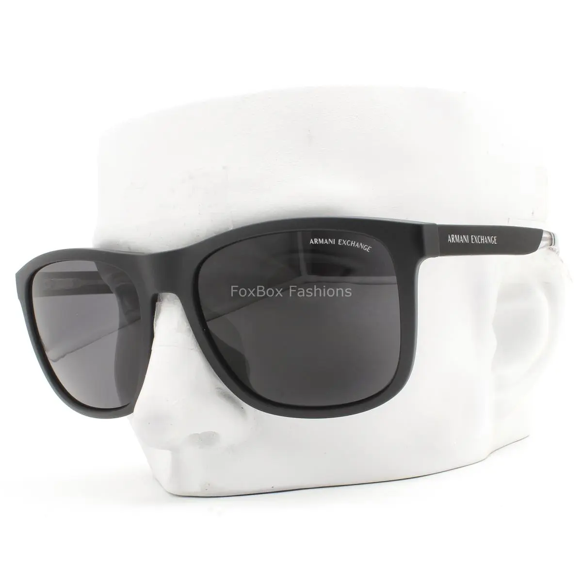 Armani Exchange Sunglasses Matte Black Gray Lens AX 4049SF 818287 with Pouch