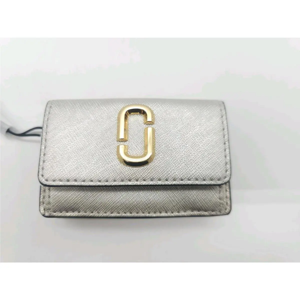 Marc Jacobs J Logo Leather Trifold Mini Wallet Platinum Multi JL025024
