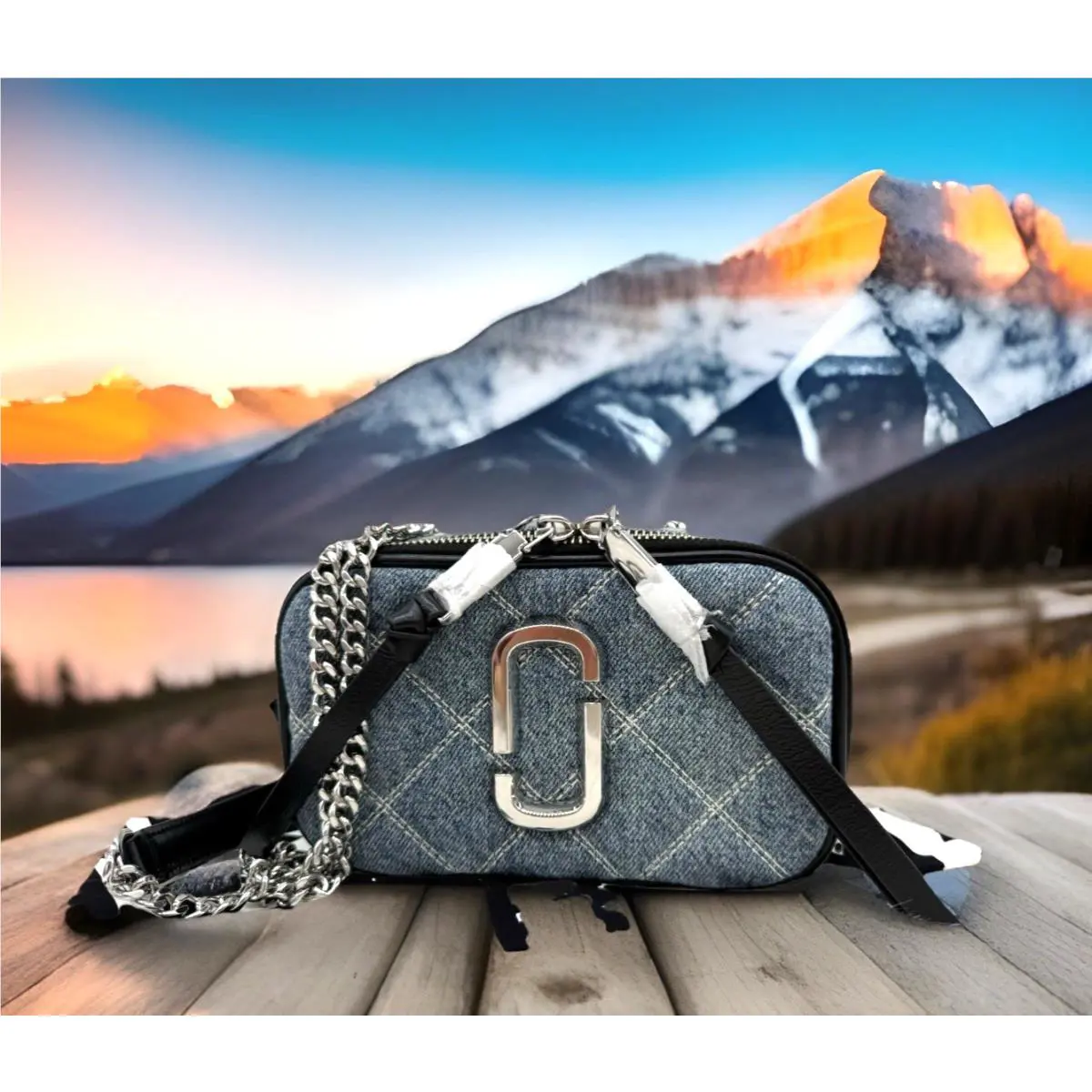 Marc Jacobs The Quilted Denim Softshot Crossbody Bag