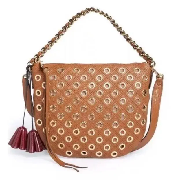 Marc Jacobs X1904 `small Nomad` Quilted Eyelet Leather Hobo Purse