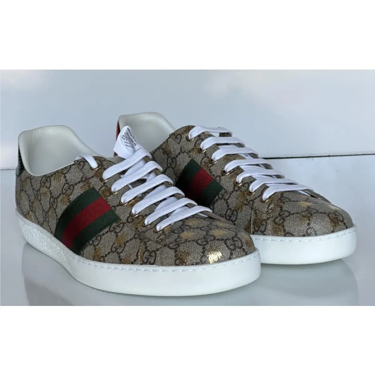 Men’s GG Supreme Canvas Web Sneakers Beige 13.5 US  13 548950 by Gucci