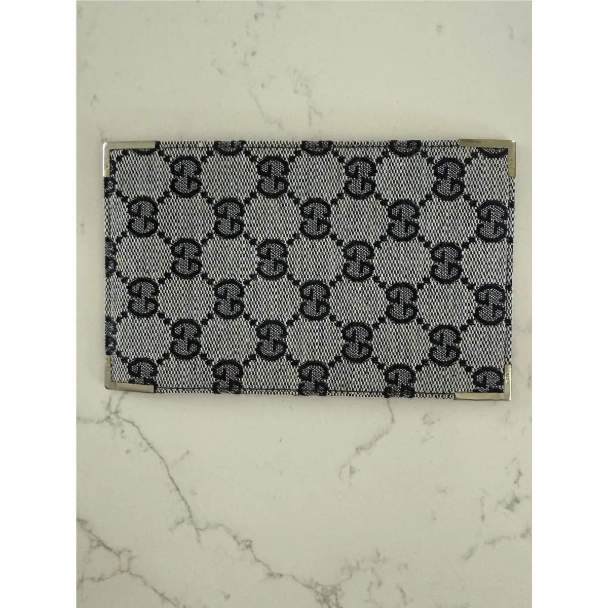 Vintage Gucci Classic Monogram Pattern Note Holder Rare Lot Of 2 Wallet Money