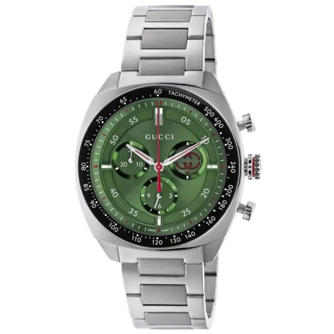 Interlocking G Quartz Green Dial Men`s Watch YA142318 by Gucci