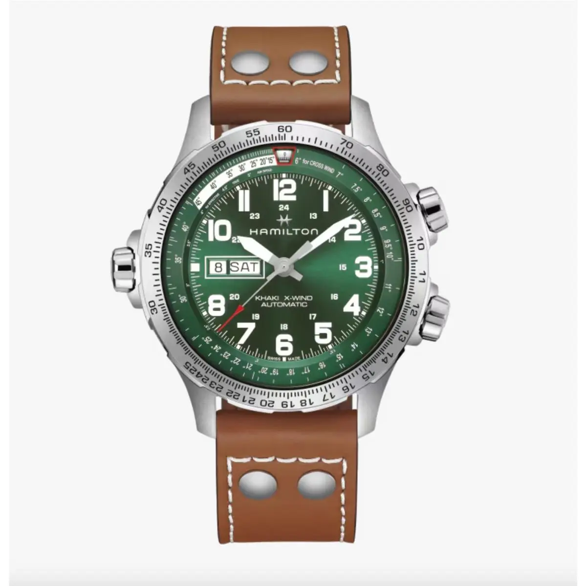 H77735560 Khaki Aviation X-wind Day/date 45 mm Automatic Men`s Watch by Hamilton