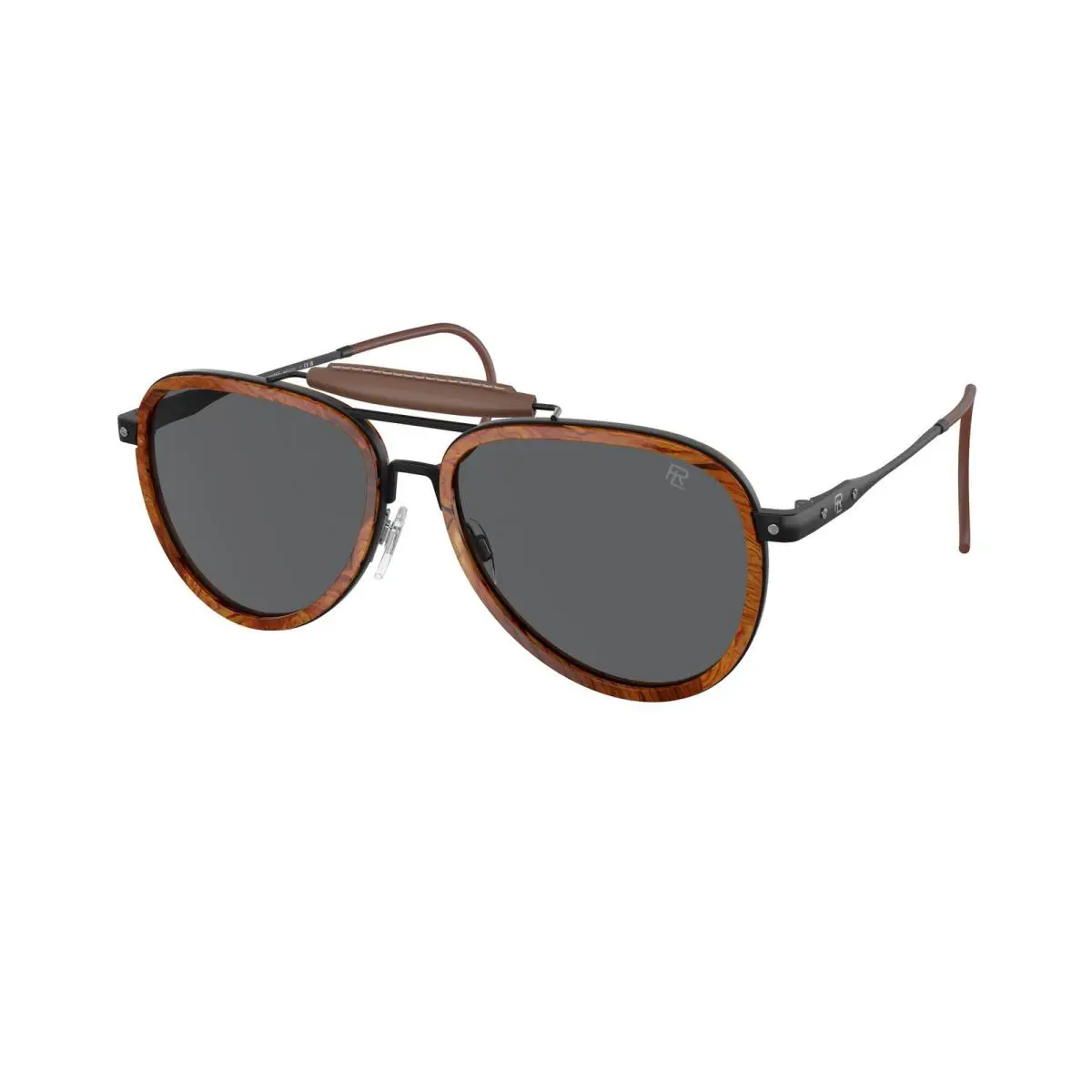 Ralph Lauren RL7080Q 9304B1 The Roadster Burled Wood Grey 58 mm Men`s Sunglasses