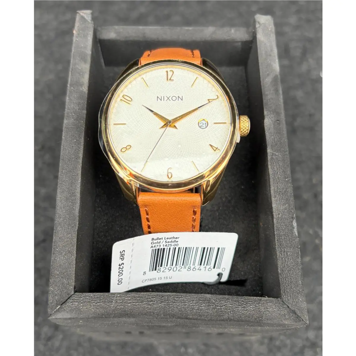 Nixon The Bullet Leather YG SS Brown Leather A4731425-00