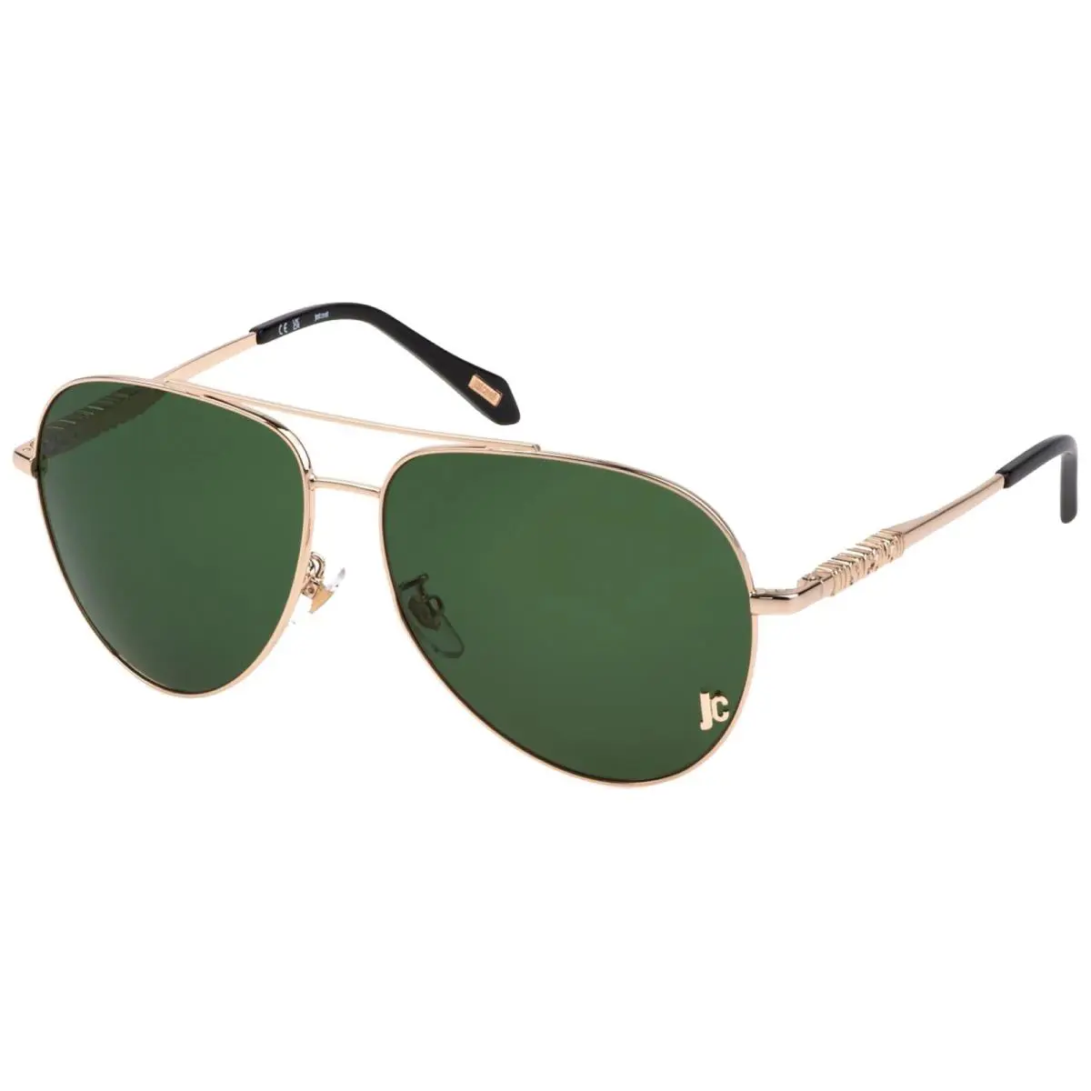 Just Cavalli Polished Rose-gold Tone Aviator Sunglasses - SJC029600349