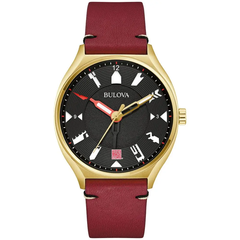 Bulova Frank Lloyd Wright Perforated Panels Automatic Mens Watch 97A192