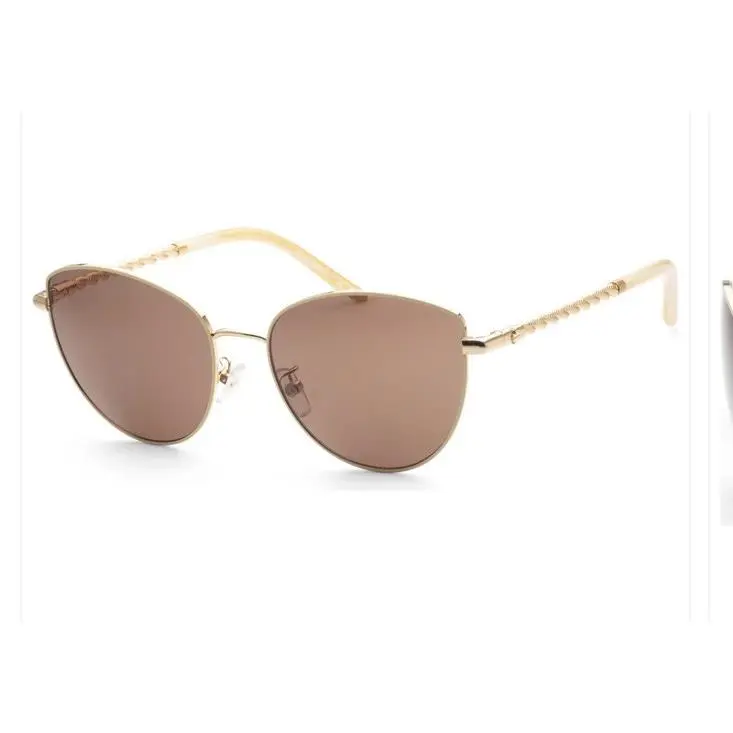 Tory Burch Cat Eye Sunglasses TY 6091 332673 Gold/ivorybrown Lens W/case