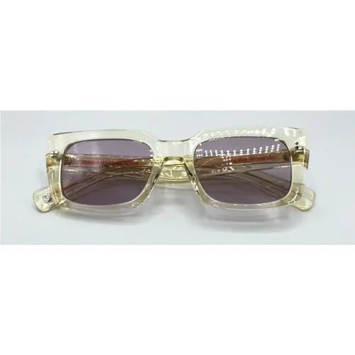 Garrett Leight Sunglasses GL3030 PG Pure Glass Rectangle Frame Plum Lens