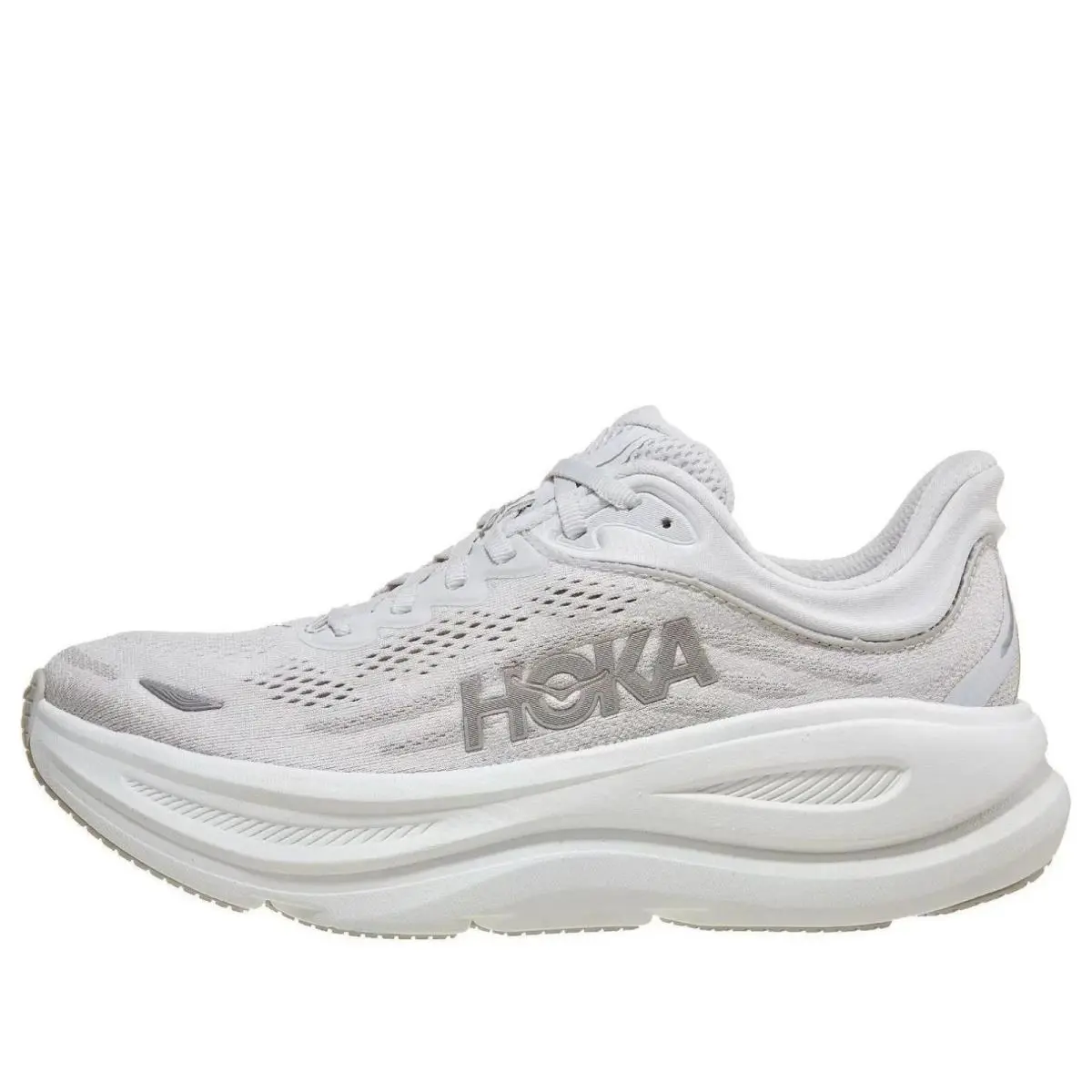 Hoka One One Bondi 9 1162012-SDSTS Sneakers Womens Stardust Silver Running Shoes - Gray