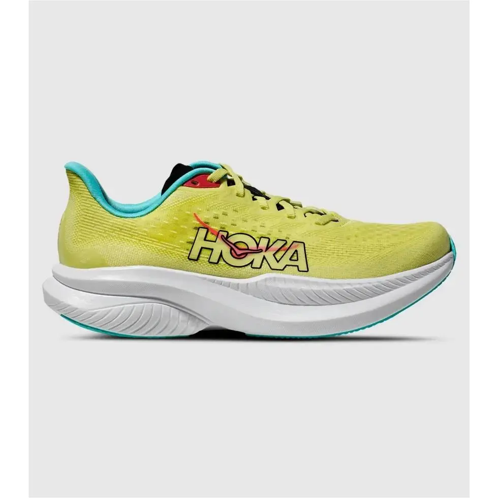 Hoka One One Mach 6 Yuzu Cielo Blue Running Sneakers 1147790-YZC Men`s 13D - Yellow