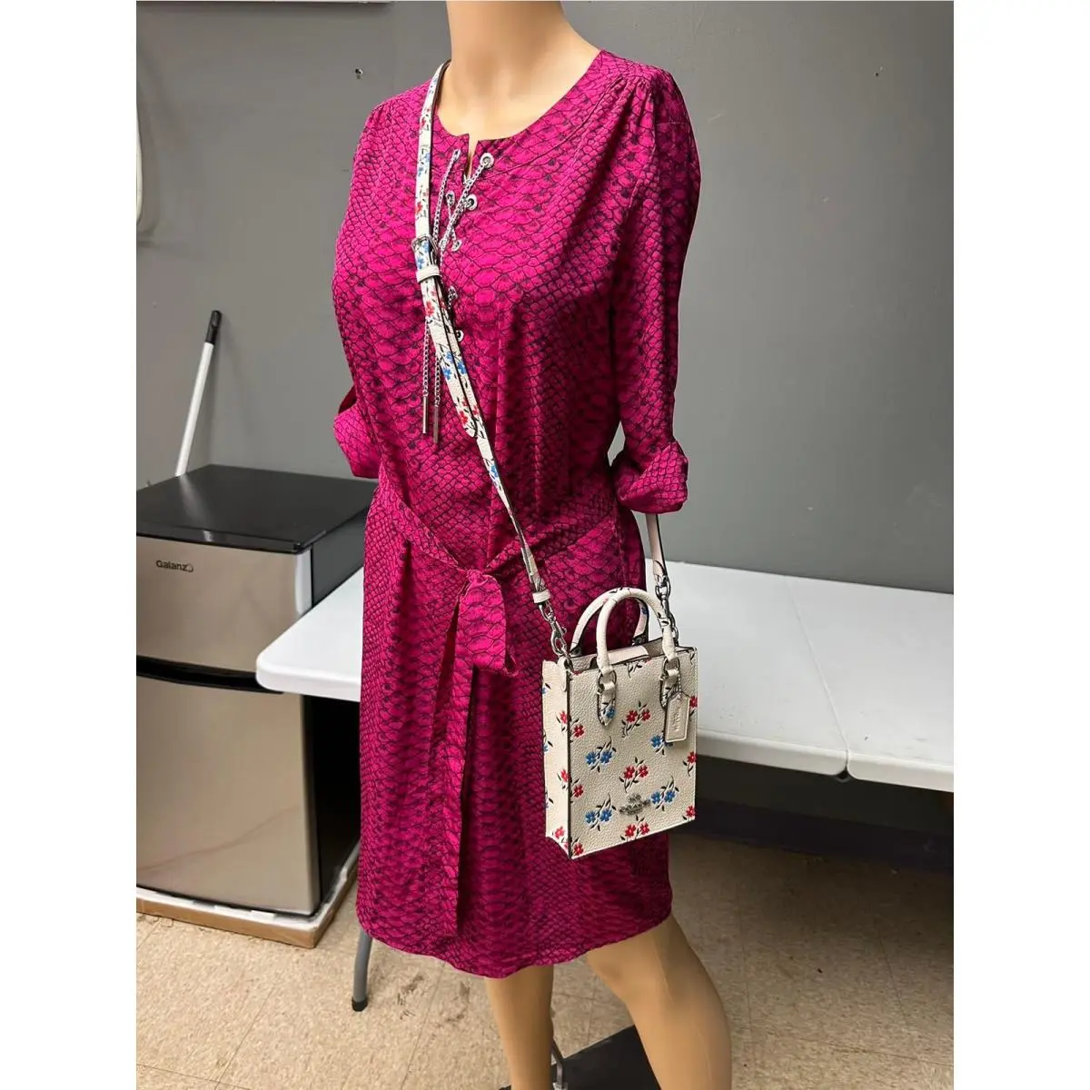 Coach Bag Shoulder Floral Print North/south Mini Tote Crossbody Ct808 Svcah