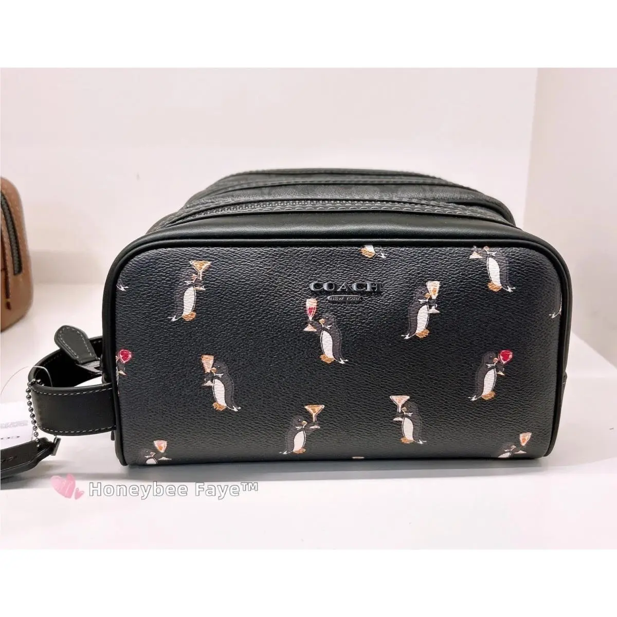 Coach Men`s Small Travel Kit with Penguin Print CCP95