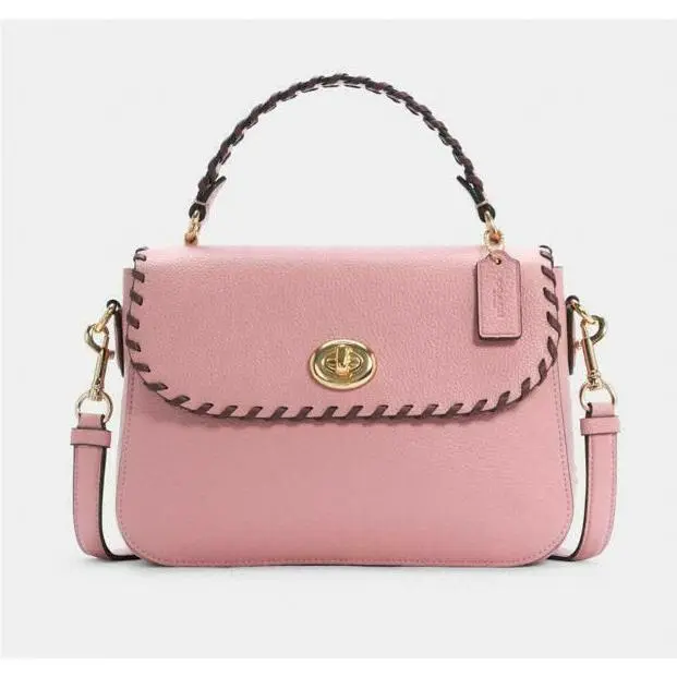 Coach Marlie Bublegum W/whipstitch Leather Top Handle Satchel Crossbody C4107