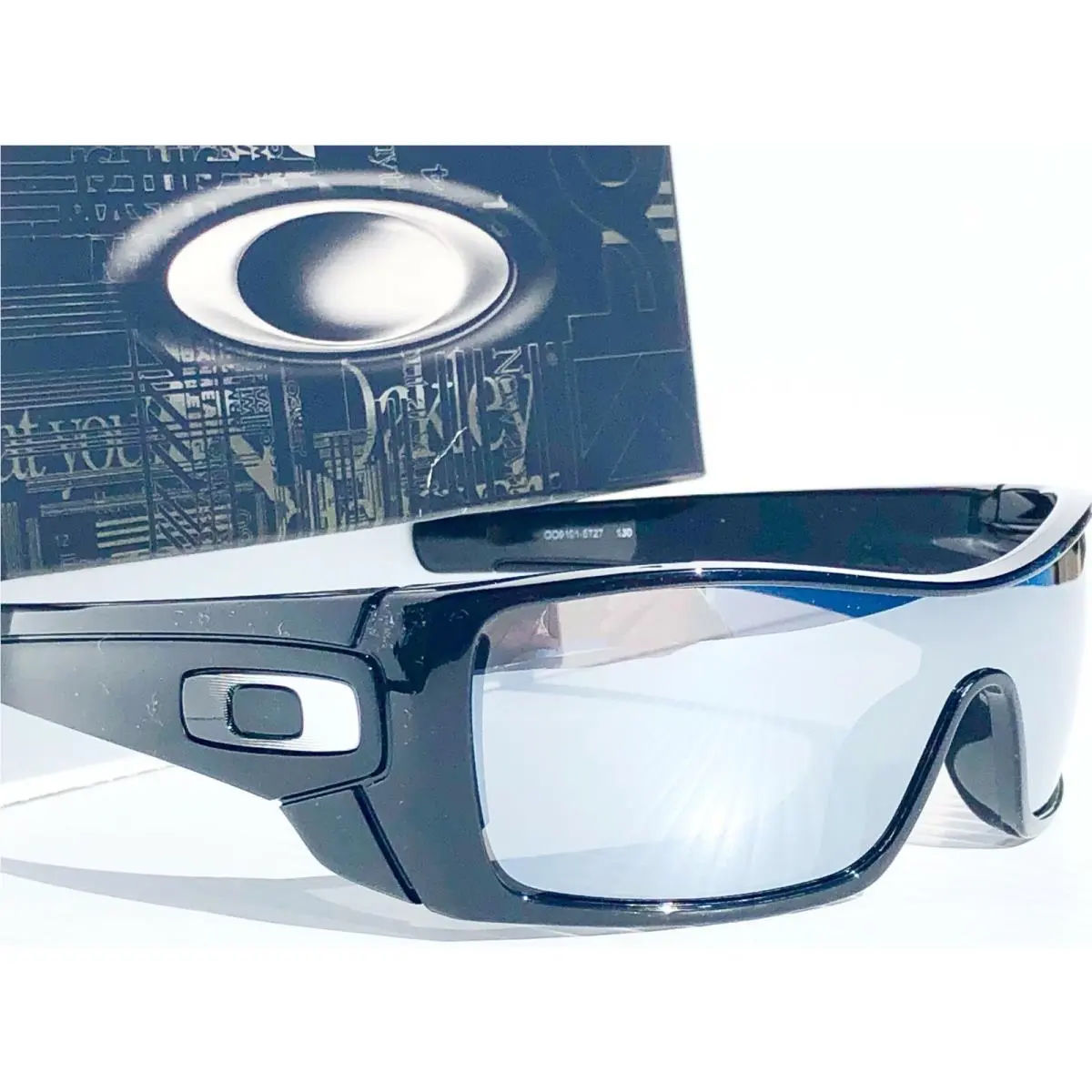 Oakley Batwolf Black Ink Polarized Galaxy Chrome Mirror Sunglass 9101 57