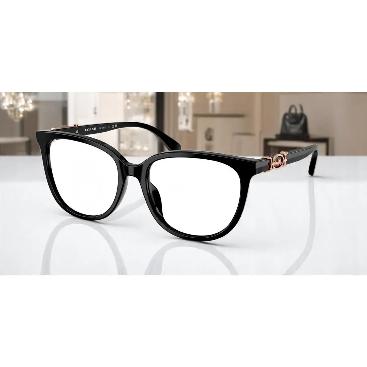 HC6260U 5002 Black Demo Lens 54 mm Women`s Eyeglasses by Coach
