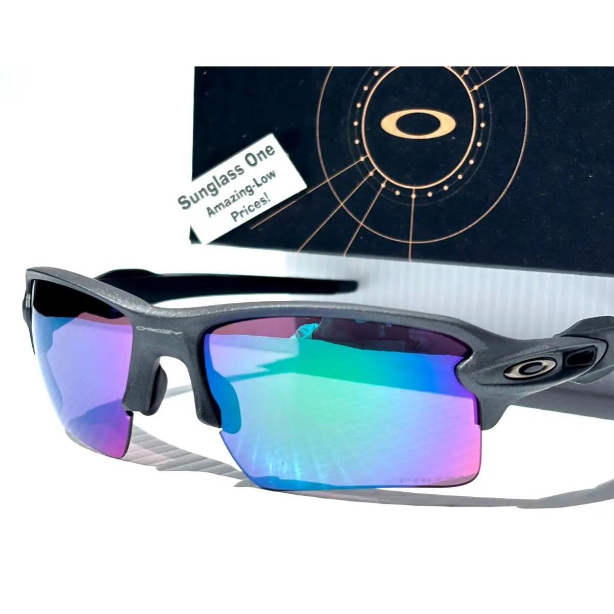 Flak 2.0 XL Steel Grey Prizm Road Jade Lens Sunglass 9188-F3 by Oakley