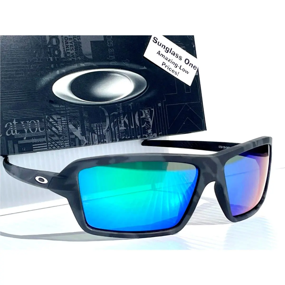 Cables Black Camo Polarized Galaxy Jade Lens Sunglass 9129-04 by Oakley