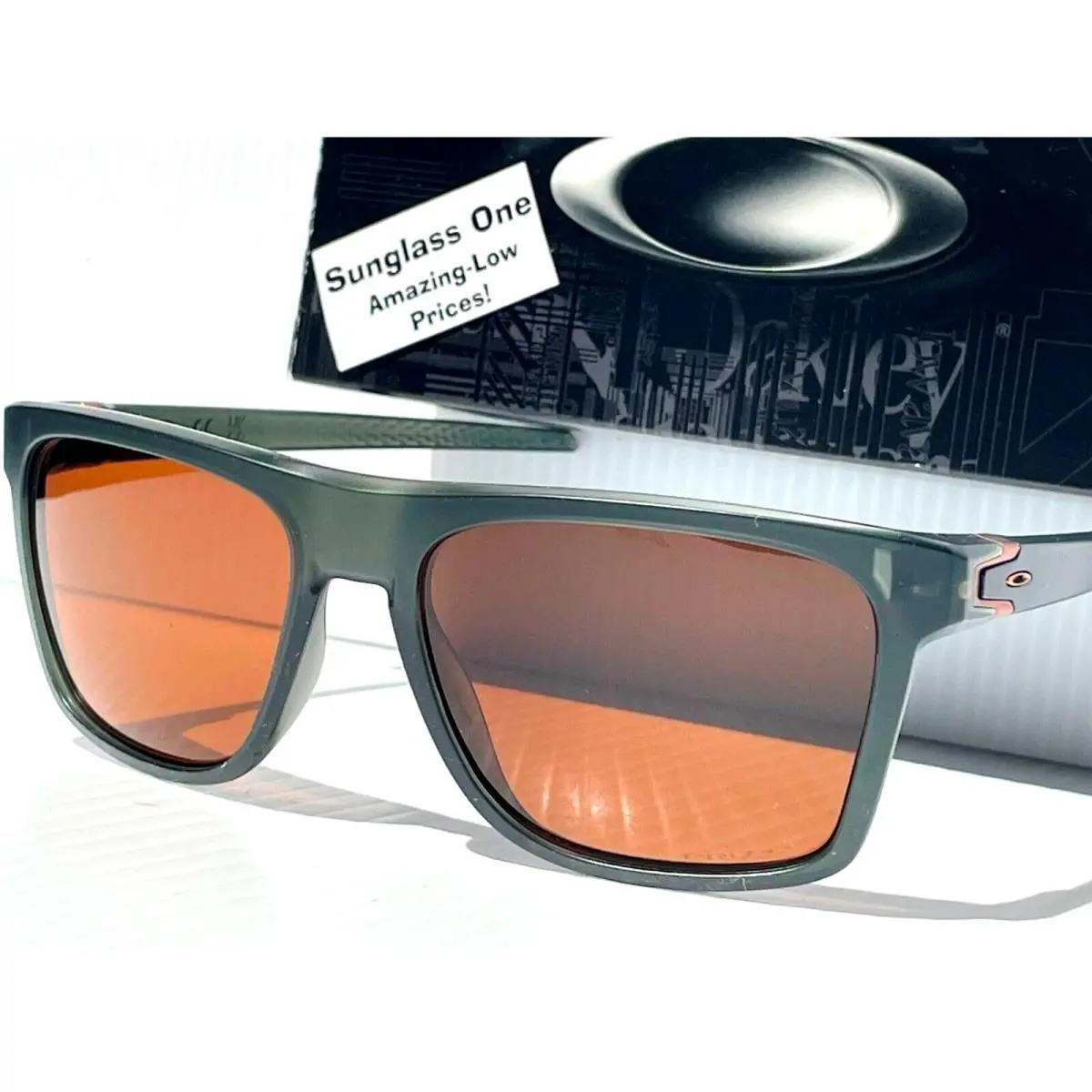 Oakley Leffingwell Matte Olive Ink Polarized Galaxy Jade Sunglass 9100