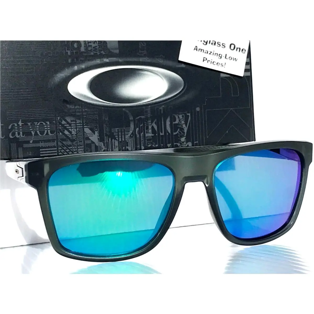 Oakley Leffingwell Matte Olive Ink Polarized Galaxy Jade Sunglass 9100