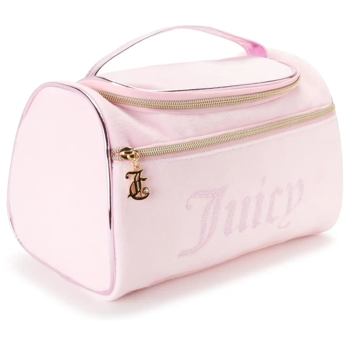 Juicy Couture Pink Makeup Bag Cosmetics Organizer Travel Essentials Hanging D