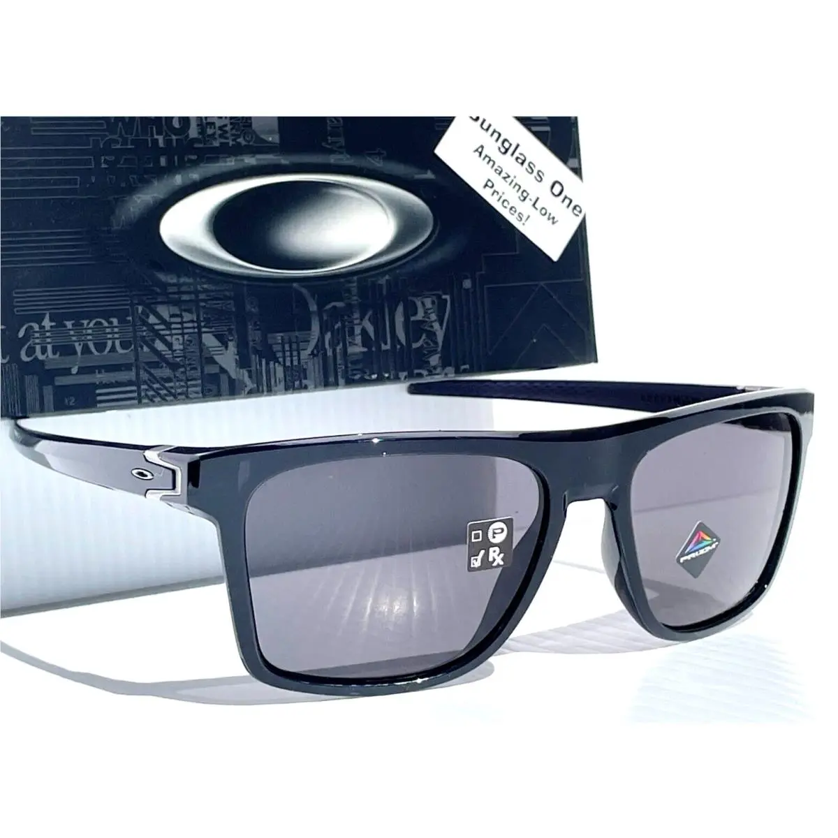Oakley Leffingwell Black Ink Prizm Grey Lens Sunglass 9100-01
