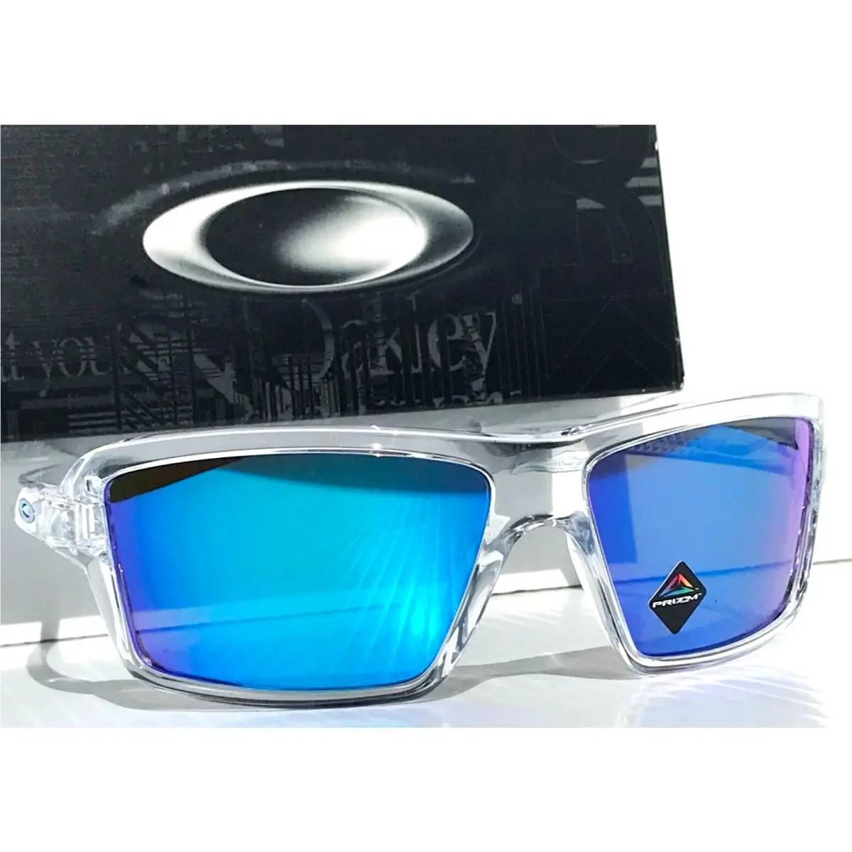 Cables Shiny Clear Polarized Prizm Sapphire Lens Sunglass 9129-05 by Oakley