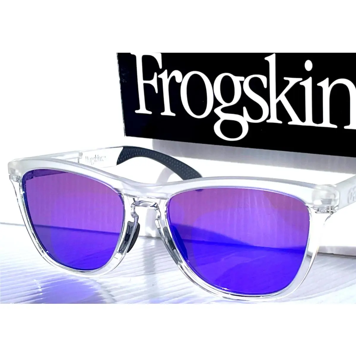 Oakley Frogskins Range Clear Prizm Violet Purple Lens Sunglass 9284-12