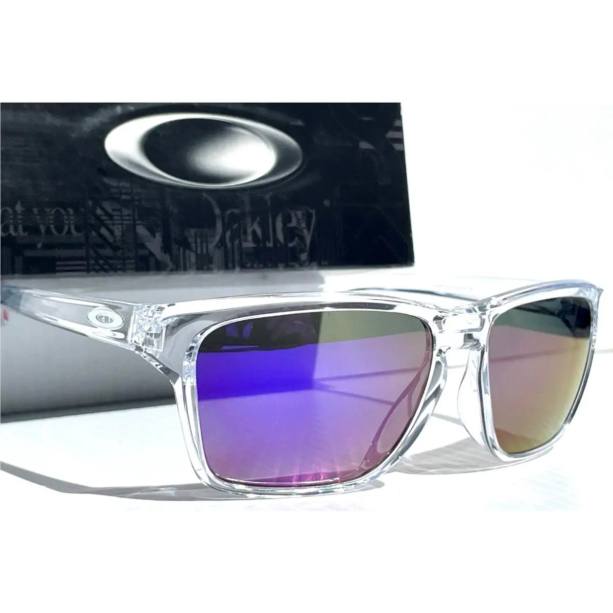 Oakley Sylas Shiny Clear Polarized Galaxy Violet Lens Sunglass 9448