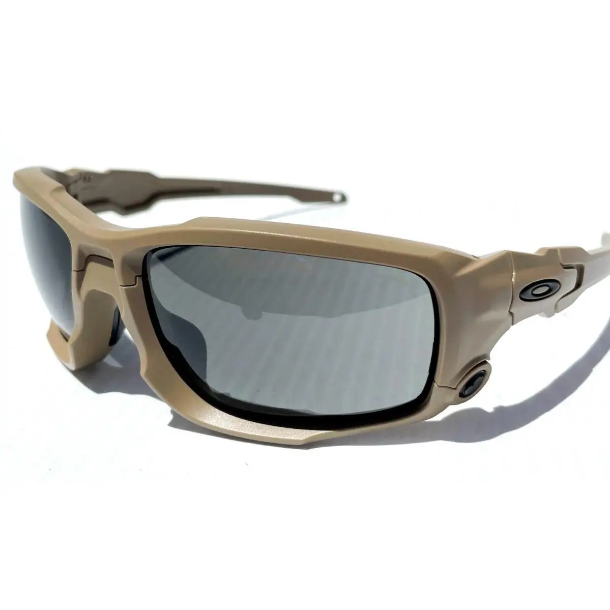 SI Shocktube Desert Terrain Tan Ballistic Grey Lens Sunglass 9329-04 by Oakley
