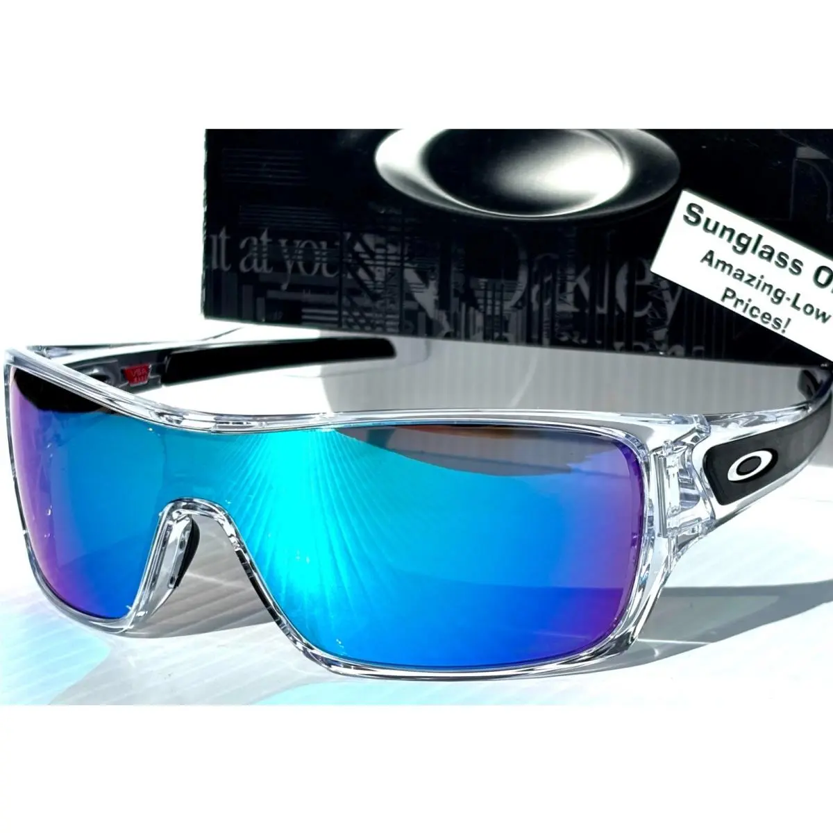 Oakley Turbine Rotor Clear Prizm Sapphire Blue Lens Sunglass 9307-29