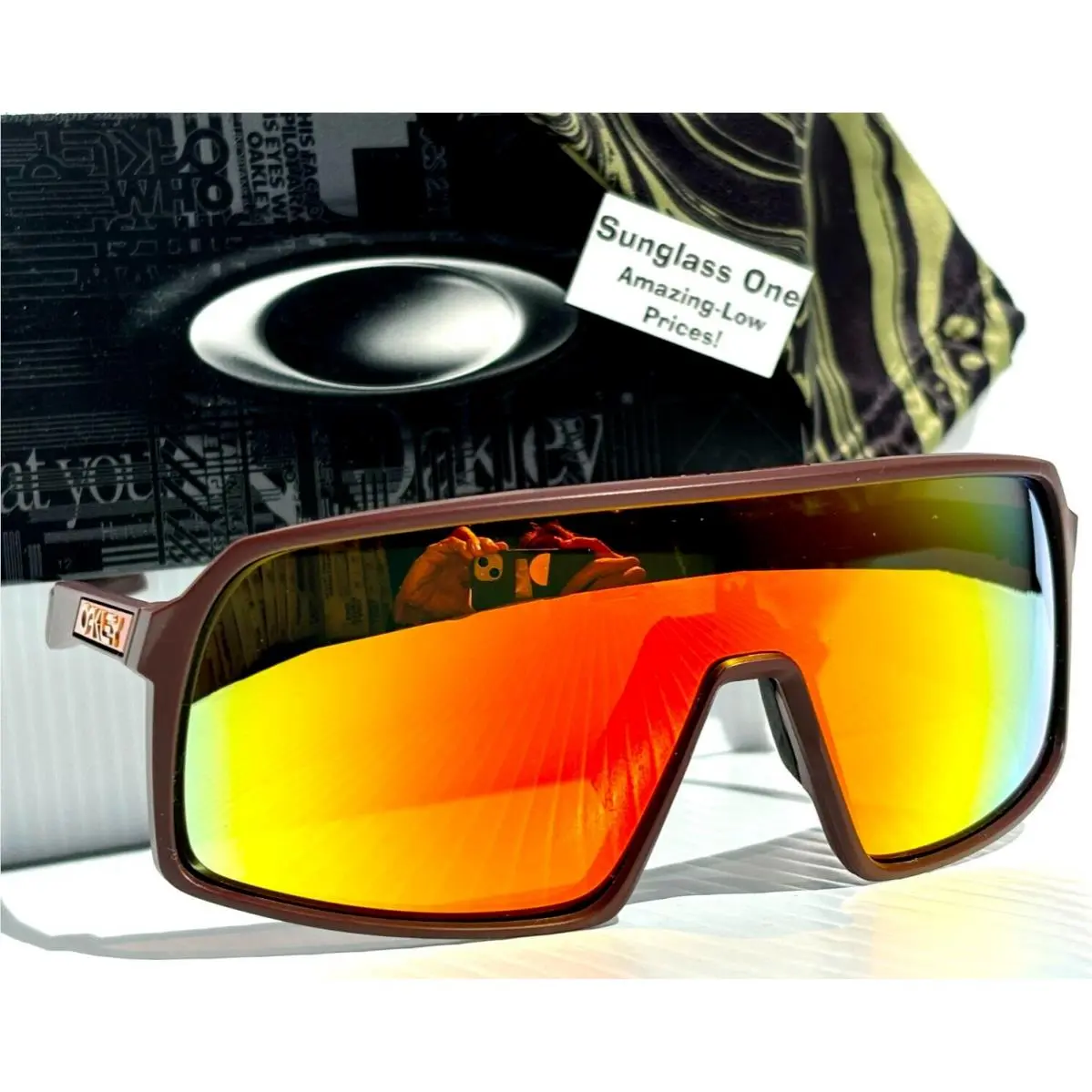 Sutro Matte Grenache Polarized Galaxy Ruby Mirror Lens Sunglass 9406 by Oakley
