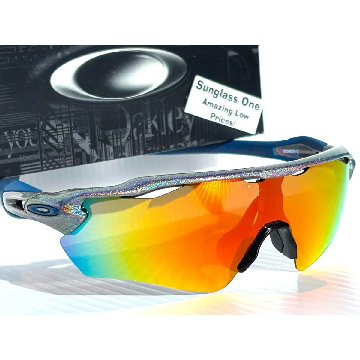 Oakley Radar EV Path Holographic Polarized Galaxy Blue Mirror Sunglass 9208