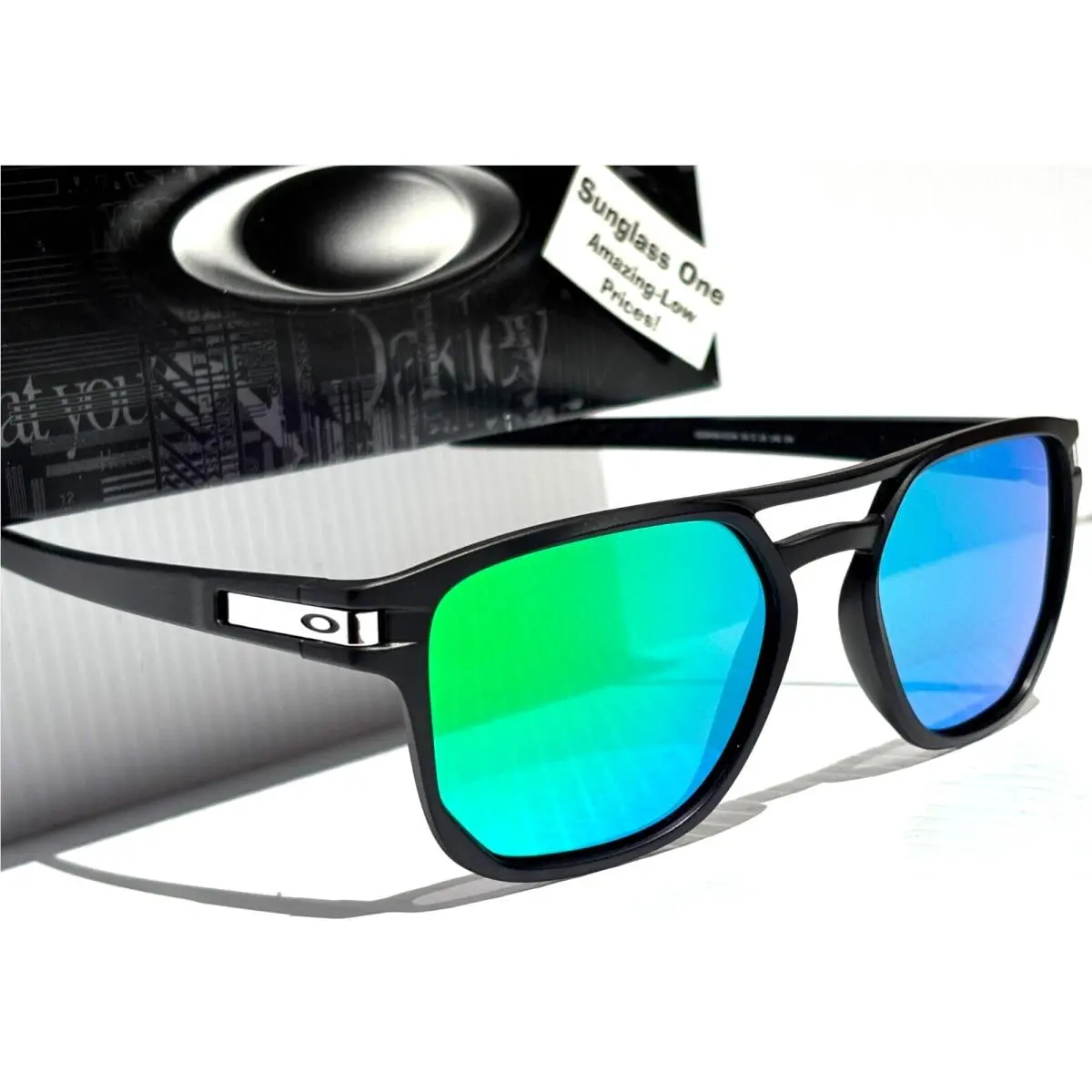 Oakley Latch Beta Matte Black Polarized Galaxy Jade Lens Sunglass 9436