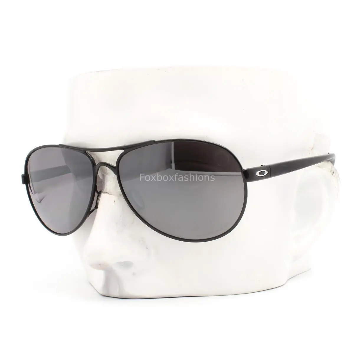 Oakley Feedback Aviator Sunglasses Gloss Black Prizm Polarized OO4079-34 W/case - Frame: Black, Lens: Black, Logo: Silver