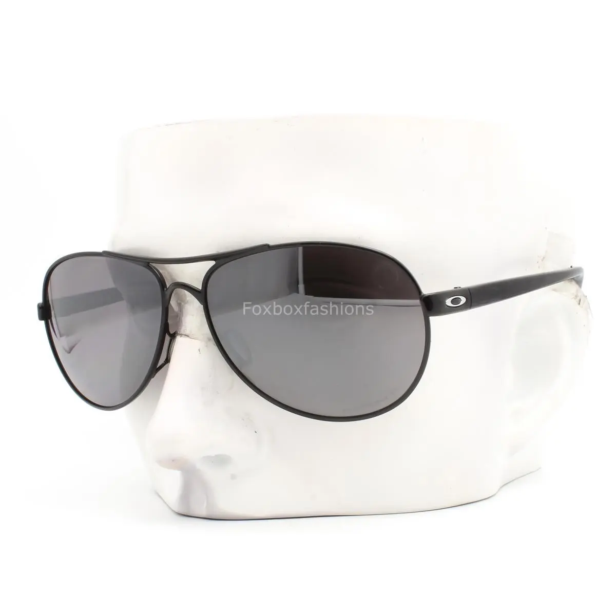 Oakley Feedback Aviator Sunglasses Gloss Black Prizm Polarized OO4079-34 W/case - Frame: Black, Lens: Black, Logo: Silver