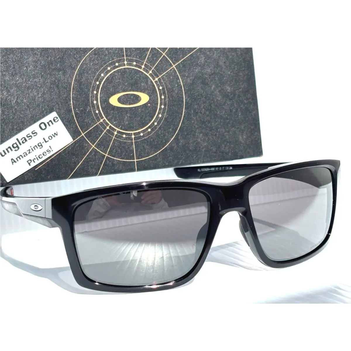 Oakley Mainlink XL Shiny Black Prizm Black Lens Sunglass 9264-48