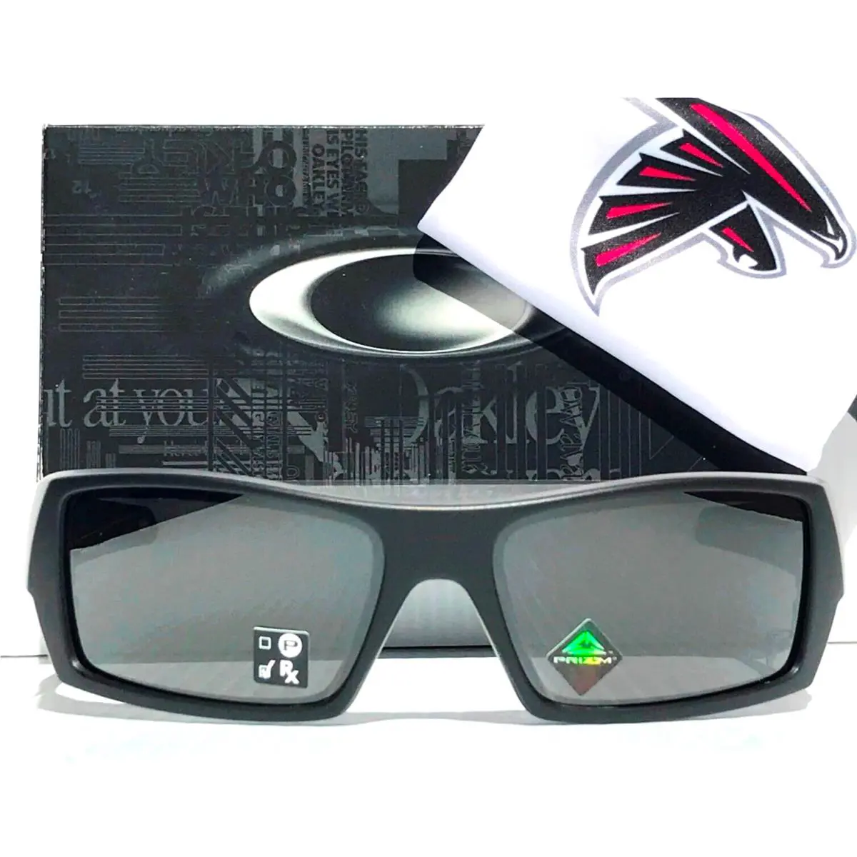 Nfl  Gascan Atlanta Falcons Matte Black Prizm Black Lens Sunglass 9014-92 by Oakley