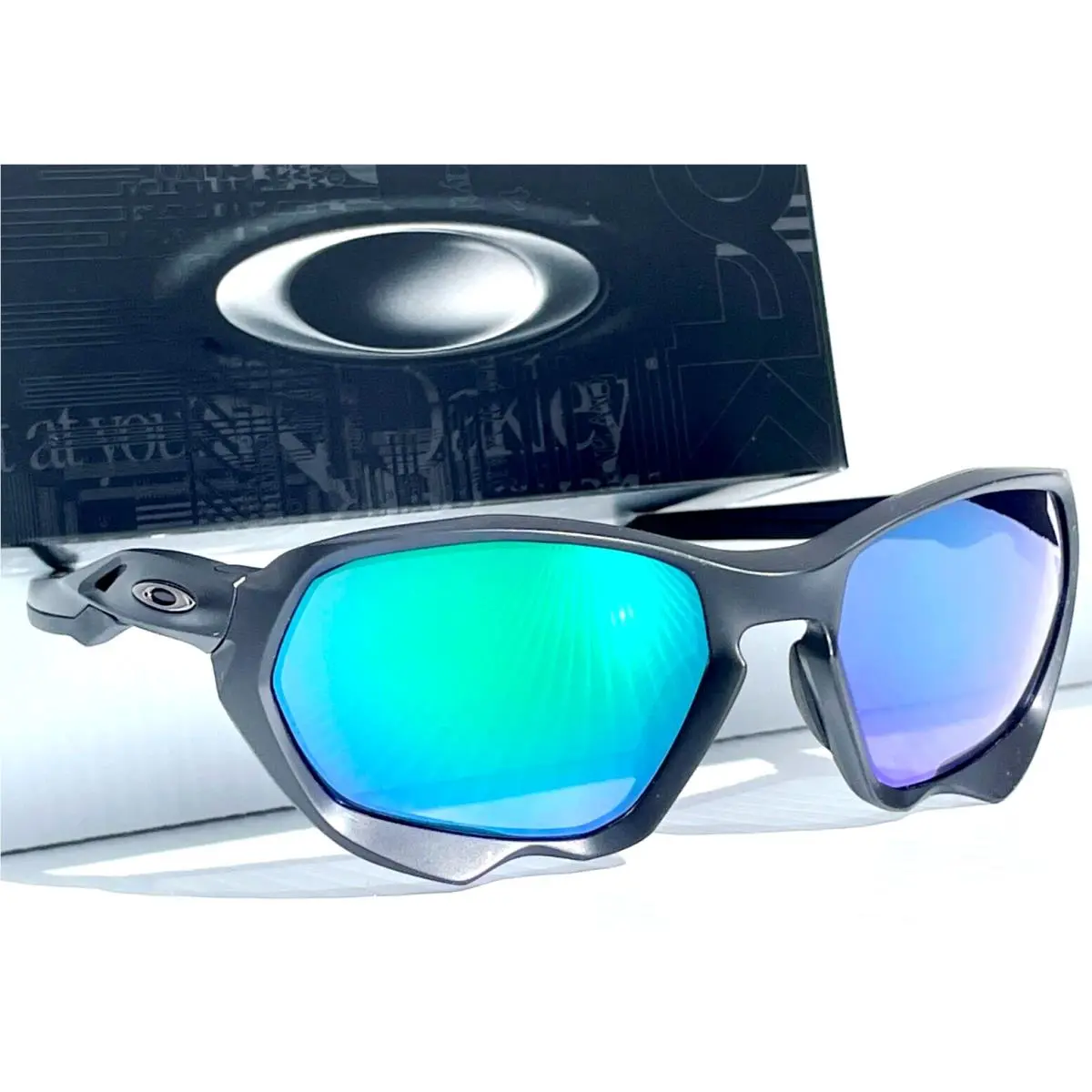 Plazma Matte Black Polarized Galaxy Jade Green Lens Sunglass 9019 by Oakley