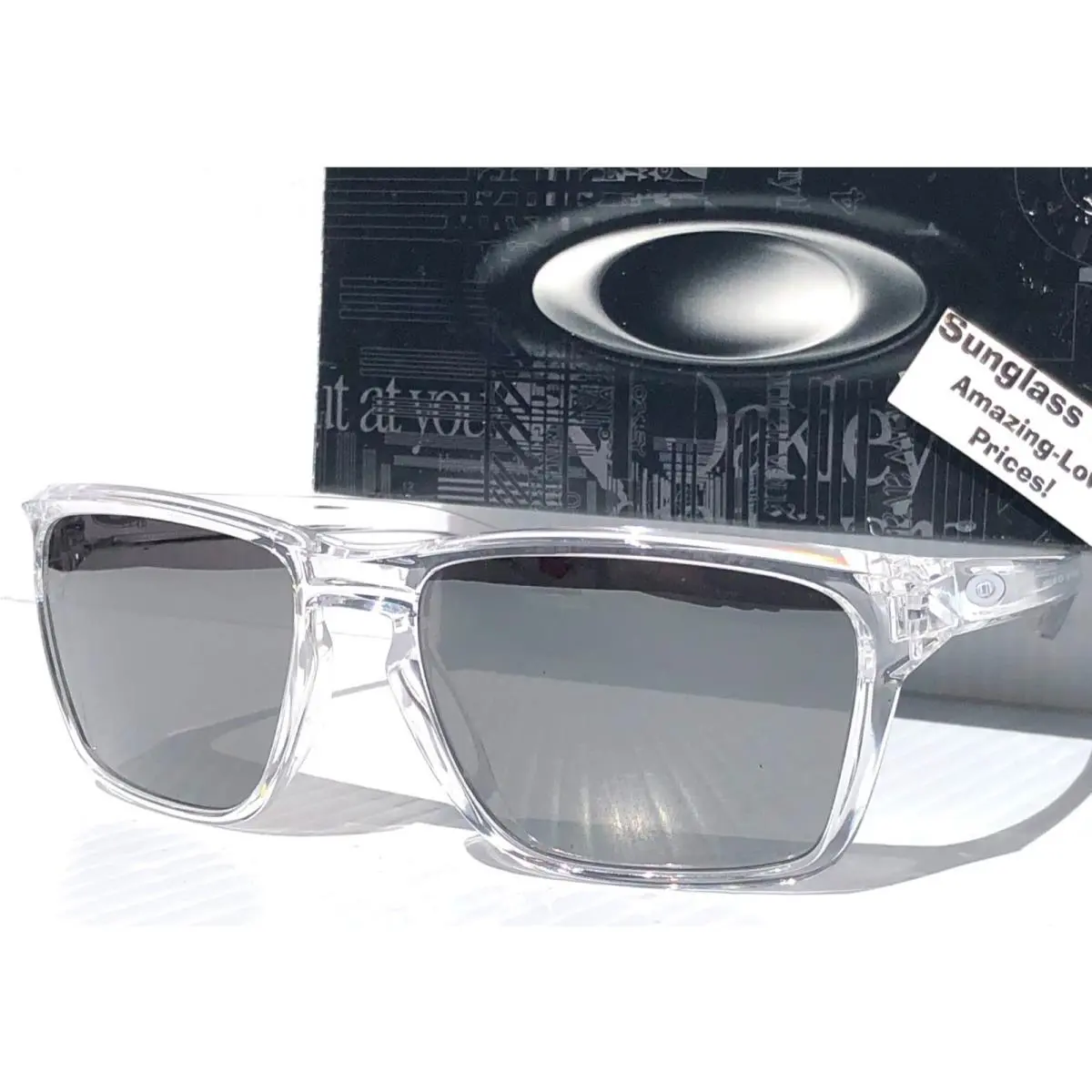 Oakley Sylas Shiny Clear Polarized Galaxy Chrome Lens Sunglass 9448
