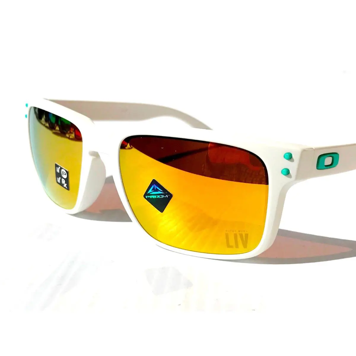Holbrook Matte White Prizm 24K Polarized Superbowl Sunglass 9102-06 by Oakley