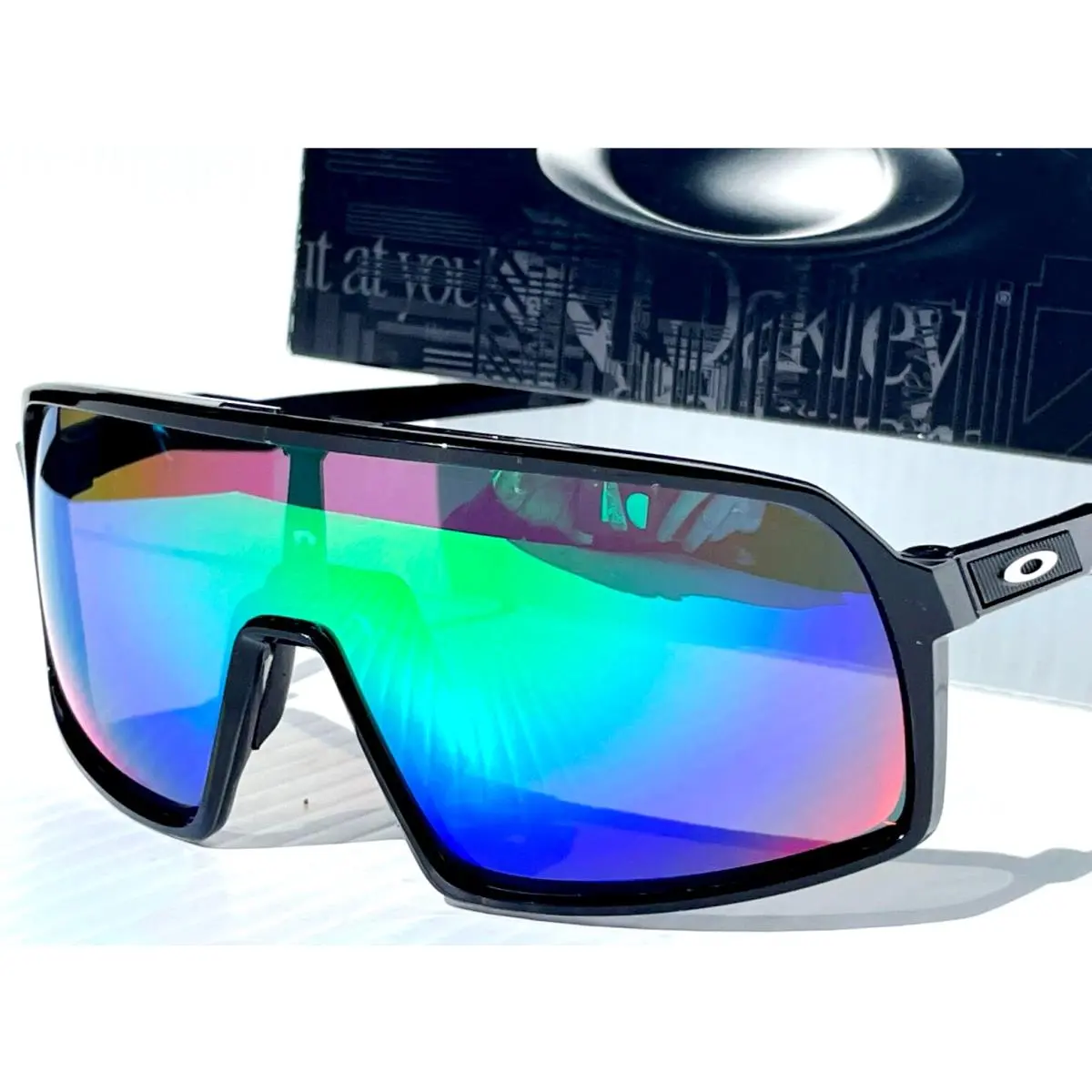 Oakley Sutro S Shiny Black Polarized Galaxy Jade Lens Sunglass 9462