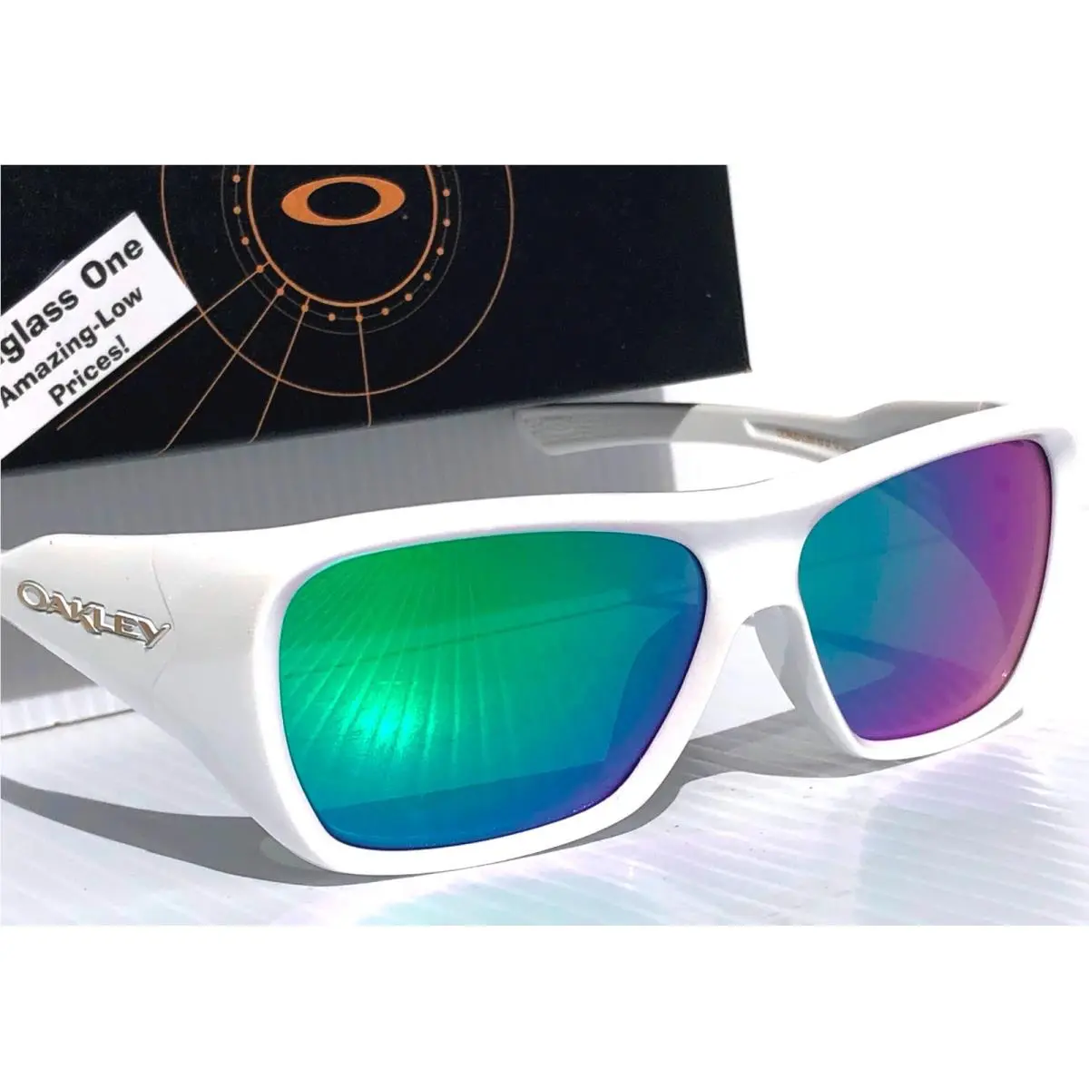 Chaminade Pearl White Polarized Galaxy Jade Lens Sunglass 9492 by Oakley