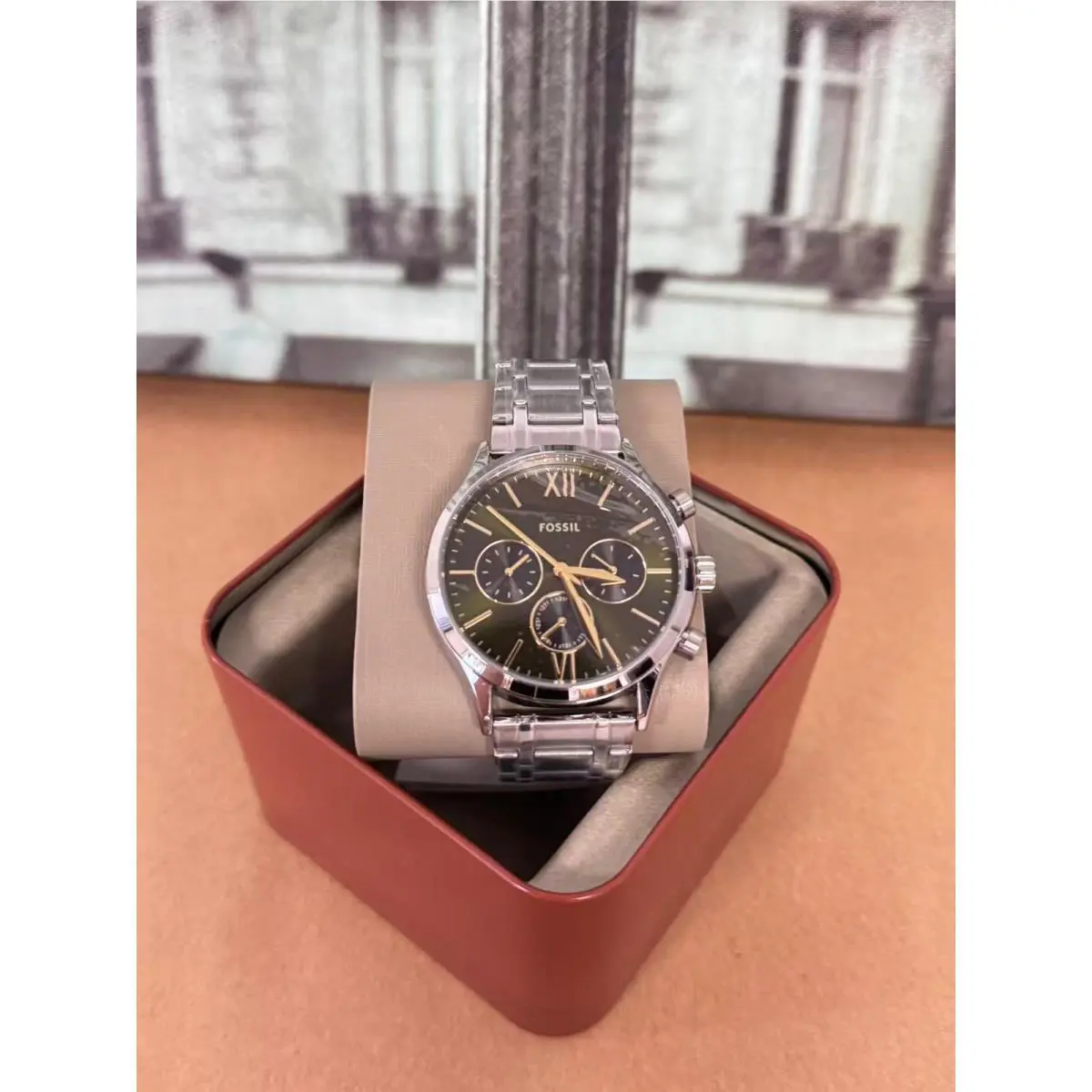 Fossil BQM7101 Fenmore Stainless Steel Watch 44mm