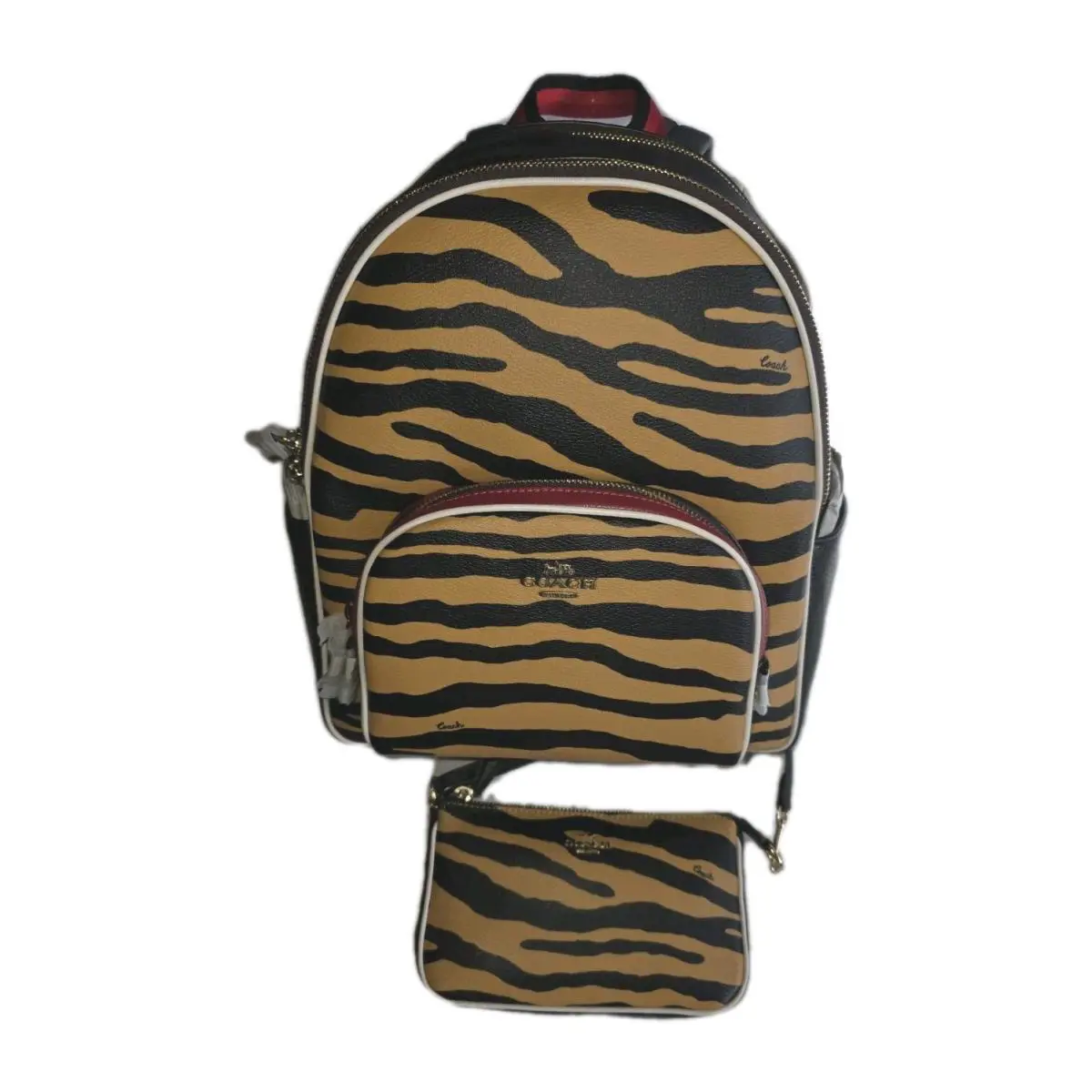 Coach Court Backpack and Matching Coach Nolita Bag Tiger Print