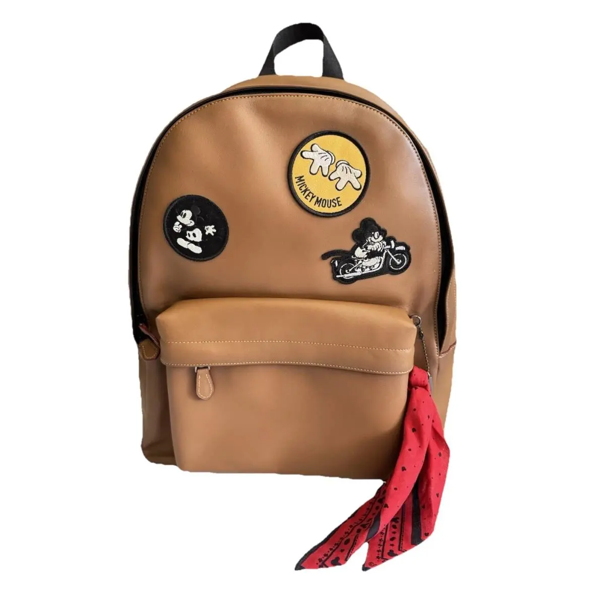 Coach X Disney Mickey Mouse Patches Bandana Charles Large Leather Backpack
