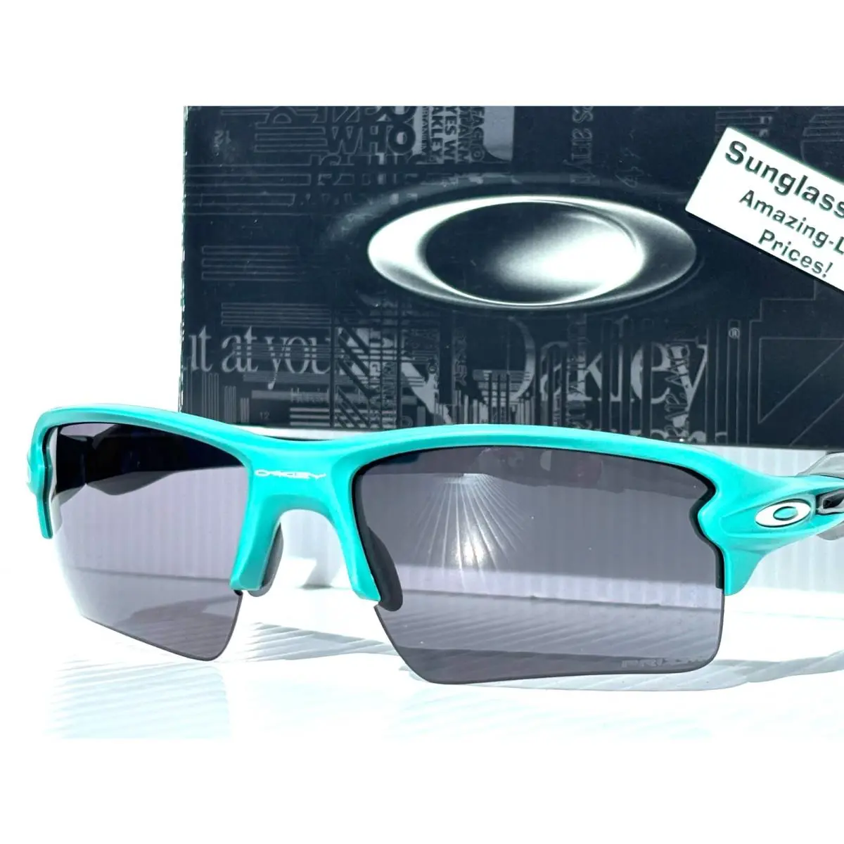 Flak 2.0 XL Matte Pacific Green Prizm Grey Lens Sunglass 9188-K1 by Oakley