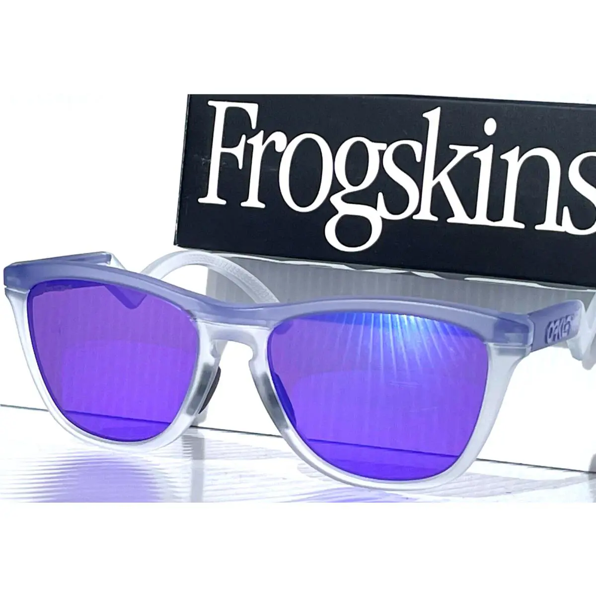 Frogskins Hybrid Matte Lilac Clear Prizm Violet Lens Sunglass 9289-01 by Oakley