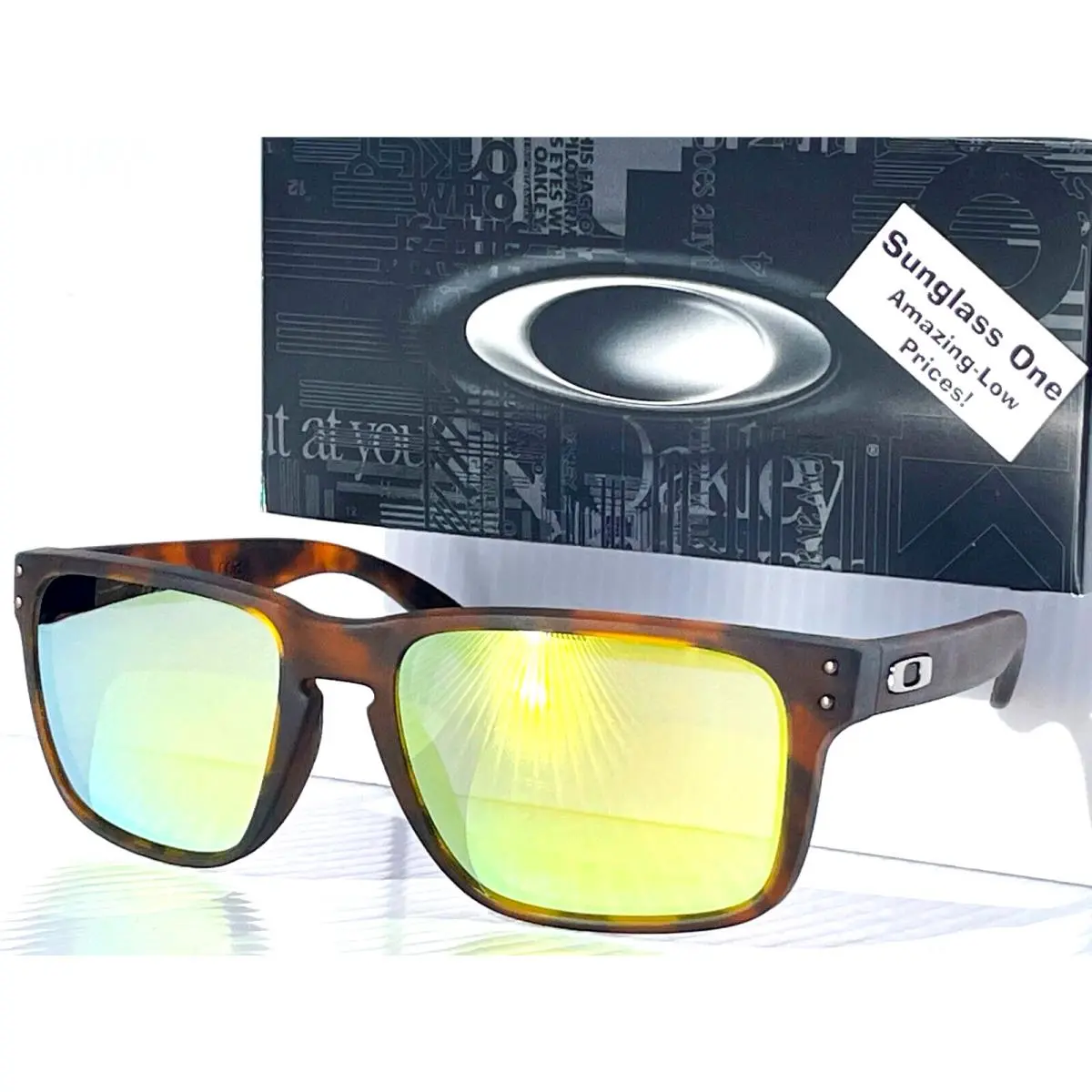 Oakley Holbrook XL Matte Tortoise Polarized Galaxy Gold Lens Sunglass 9417